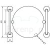 Handicare (Linido) LI2642001102 garnituur voor kantelspiegel staal gecoat wit