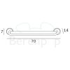 Inda Colorella A2308CCR01 planchet 70cm transparant glas/ chroom