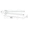 Inda Colorella A23150CR 2-lids handdoekhouder chroom