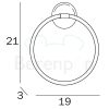 Inda Colorella A2316TCR handdoekring chroom