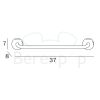 Inda Colorella A2390ACR handdoekhouder 37cm chroom
