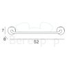 Inda Colorella A2390BCR handdoekhouder 52cm chroom