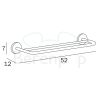 Inda Colorella A2391BCR dubbele handdoekhouder 52cm chroom