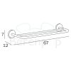 Inda Colorella A2391CCR dubbele handdoekhouder 67cm chroom