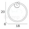 Inda Forum A36160CR handdoekring chroom