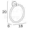 Inda Gealuna A10160CR handdoekring chroom