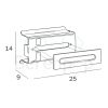 Inda Hotellerie A04250CR tissuehouder voor wastafel inbouw chroom