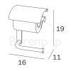 Inda Hotellerie AV425BCR dubbele toiletrolhouder met deksel chroom