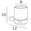 Inda Mito A20100CR21 bekerhouder gesatineerd glas/ chroom