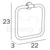 Inda One A2416ACR handdoekring chroom