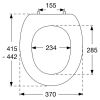 Pressalit Objecta 53111-BA1999 toiletzitting zonder deksel zwart polygiene