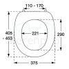 Pressalit Projecta Pro 896011-DC9999 toiletzitting met deksel (verhoogd 50 mm) wit