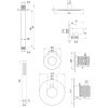 Brauer Carving 5-CE-101 thermostatische inbouw regendouche SET 05 chroom