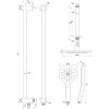 Brauer Carving 5-CE-119 thermostatische inbouw regendouche SET 23 chroom