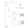 Brauer Carving 5-GG-111 thermostatische inbouw regendouche SET 15 goud geborsteld PVD