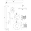 Brauer Carving 5-GG-117 thermostatische inbouw regendouche SET 21 met 20 cm goud geborsteld PVD