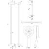 Brauer Carving 5-GG-207 thermostatische inbouw regendouche met drukknoppen SET 72 goud geborsteld PVD