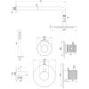 Brauer Carving 5-GK-099 thermostatische inbouw regendouche SET 03 koper geborsteld PVD