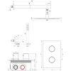 Brauer Edition 5-CE-053 thermostatische inbouw regendouche 3-weg omstelling SET 26 chroom