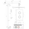 Brauer Edition 5-CE-065 thermostatische inbouw regendouche 3-weg omstelling SET 38 chroom