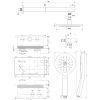Brauer Edition 5-CE-166 thermostatische inbouw regendouche met drukknoppen SET 55 chroom