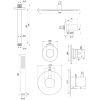 Brauer Edition 5-GG-027 thermostatische inbouw regendouche SET 06 goud geborsteld PVD