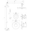 Brauer Edition 5-GG-032 thermostatische inbouw regendouche SET 13 goud geborsteld PVD