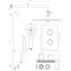 Brauer Edition 5-GG-069 thermostatische inbouw regendouche 3-weg omstelling SET 46 goud geborsteld PVD