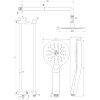 Brauer Edition 5-GG-180 thermostatische inbouw regendouche met drukknoppen SET 69 goud geborsteld PVD