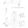 Brauer Edition 5-GK-026 thermostatische inbouw regendouche SET 02 koper geborsteld PVD