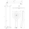 Brauer Edition 5-GK-179 thermostatische inbouw regendouche met drukknoppen SET 68 koper geborsteld PVD