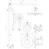 Brauer Edition 5-GM-080 thermostatische inbouw regendouche SET 21 gunmetal geborsteld PVD