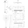 Brauer Edition 5-GM-170 thermostatische inbouw regendouche met drukknoppen SET 59 gunmetal geborsteld PVD