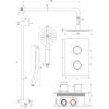 Brauer Edition 5-S-068 thermostatische inbouw regendouche 3-weg omstelling SET 45 mat zwart