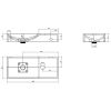 Clou Vale CL030216201R fontein 45x19cm met kraangat rechts mat wit keramiek