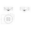 Clou Vale CL0330164 fontein 22cm zonder kranenbank mat zwart keramiek