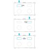 Brauer Carving 5-S-190 thermostatische inbouw regendouche met drukknoppen SET 55 mat zwart