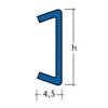 Blanke Aqua Deko 622285624125 afsluitprofiel voor boven goot 1250x24mm mat zwart