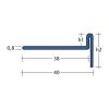 Blanke Aqua Keil 7542856080L afschotprofiel douchevloer 980x8x24 links mat zwart