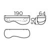 Clou Cliff CL0900001 planchet 190mm keramiek wit