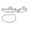 Clou Cliff CL0900002 planchet 210mm keramiek wit