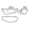 Clou Cliff CL0900003 planchet 260mm keramiek wit
