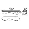 Clou Cliff CL0900005 planchet 320mm keramiek wit