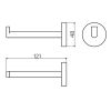 Clou Flat CL090203120 toiletrolhouder zonder klep mat wit