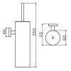 Clou Flat CL090204120 toiletborstelgarnituur wand mat wit