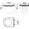Clou Hammock CL040606020 dunne toiletzitting met deksel mat wit