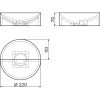 Clou Vale CL0330164 fontein 22cm zonder kranenbank mat zwart keramiek