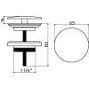 Clou Wash Me HIPO102721 afvoerplug t.b.v. wastafel mat zwart