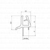 Duscholux  250378.01.000.1000 buigbaar afwaterprofiel, 100cm, 5mm