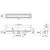 Easy Drain Compact 30 Flens EDCOMPR60030 douchegoot met RVS flens 60cm zijuitloop